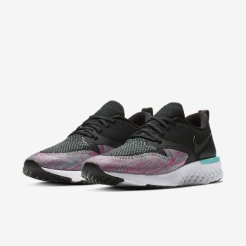 Nike Odyssey React Flyknit 2 - Női Futócipő - Fekete/Fekete